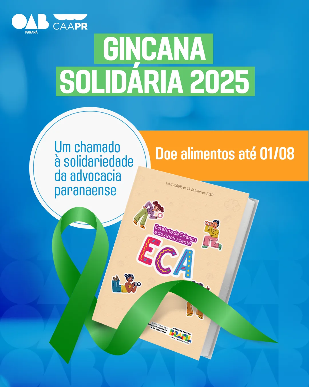 CAA-PR lança Gincana Solidária para mobilizar a advocacia em prol da saúde coletiva e da proteção de crianças e adolescentes