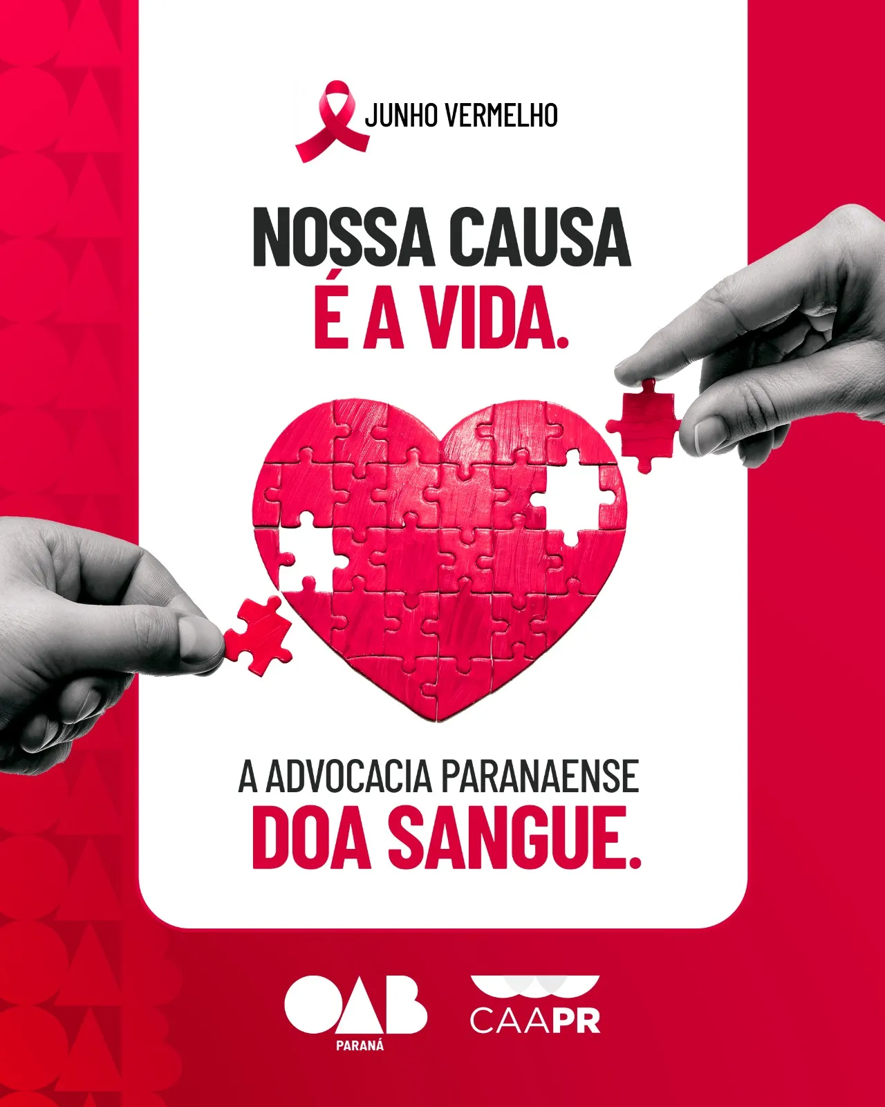 CAAPR incentiva doação de sangue com apoio à campanha Junho Vermelho