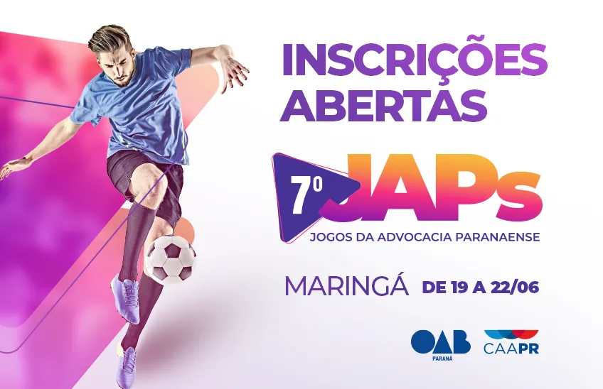 Inscrições abertas para o 7º JAPs – Jogos da Advocacia Paranaense
