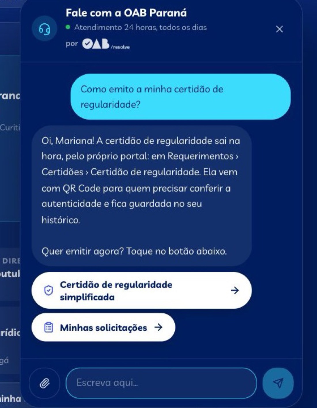 O atendimento 24 horas do Portal
