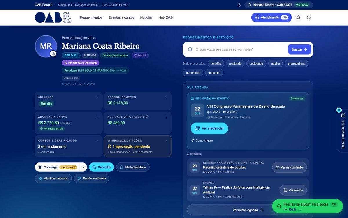 O painel do advogado no Portal